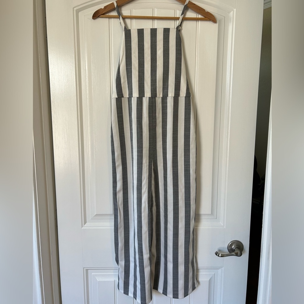 Gp girls striped jumpsuit/ romper w/ adjustable spaghetti straps and back tie